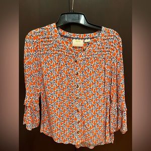 Brand: Anthropologie Size: XS Style: Anthropologie blouse with orange floral